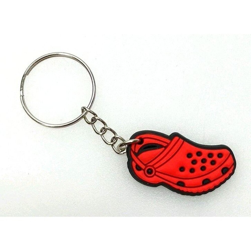 Red Croc Style Keychain Shoe Charm Kawaii Bag Key Ring Gift